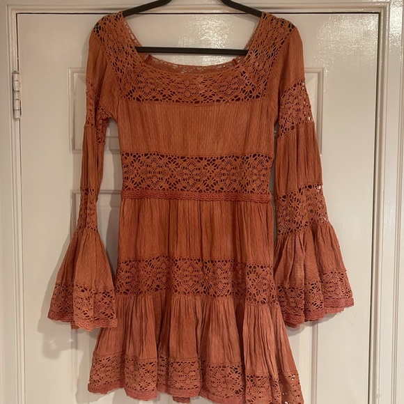 Free People lace and subtle tie-dye dress - Picture 4 of 12